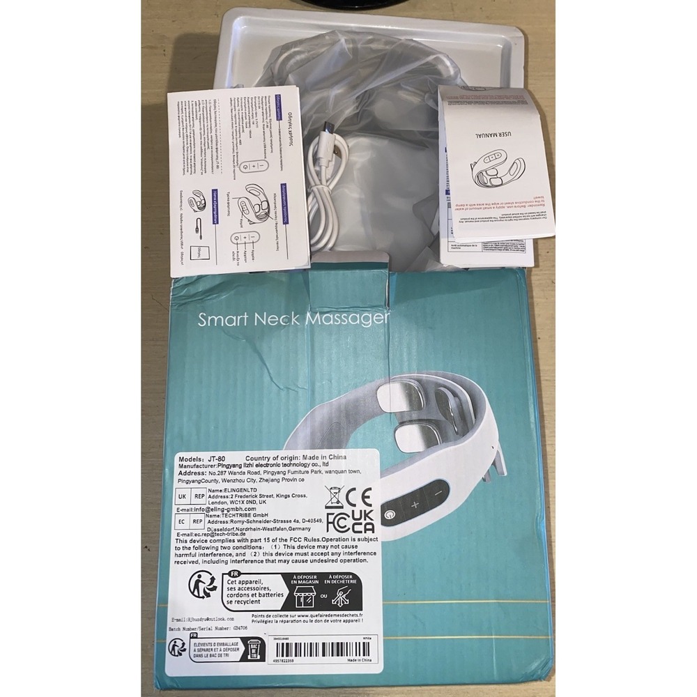 JT-88 Smart Neck Massager | Heating Intelligent Neck Vibration EMS Pulse NIB